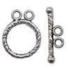 Clasp Zinc alloy Jewelry Finding, Lead-Free Ring 16x13mm Stick 18x5mm, Sold by KG