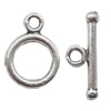Clasp Zinc alloy Jewelry Finding, Lead-Free Ring 10x14mm Stick 15x6mm, Sold by KG
