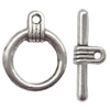Clasp Zinc alloy Jewelry Finding, Lead-Free Ring 16x20mm Stick 22x8mm, Sold by KG