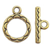 Clasp Zinc alloy Jewelry Finding, Lead-Free Ring 15x12mm Stick 6x15mm, Sold per pkg of 1000