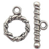 Clasp Zinc alloy Jewelry Finding, Lead-Free Ring 11x15mm Stick 20x6mm, Sold per pkg of 700