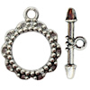 Clasp Zinc alloy Jewelry Finding, Lead-Free Ring 20x23mm Stick 27x8mm, Sold per pkg of 300