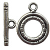 Clasp Zinc alloy Jewelry Finding, Lead-Free Ring 17x13mm Stick 18x5mm, Sold per pkg of 800