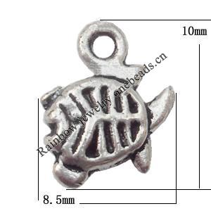 Pendant Lead-Free Zinc Alloy Jewelry Findings, Animal 8.5x10mm hole=1mm Sold per pkg of 1500
