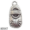 Pendant Lead-Free Zinc Alloy Jewelry Findings, Shoes 9.5x20mm hole=1mm Sold per pkg of 300