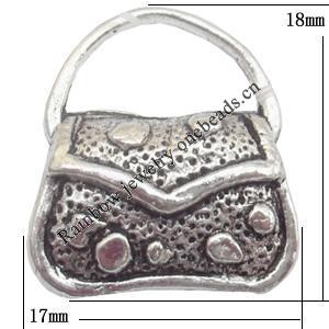 Pendant Lead-Free Zinc Alloy Jewelry Findings，17x18mm Sold per pkg of 300