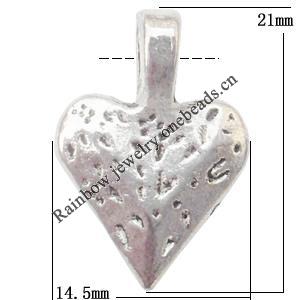 Pendant Bails，Fashion Zinc Alloy jewelry findings，14.5x21mm hole=2.5mm Sold per pkg of 400
