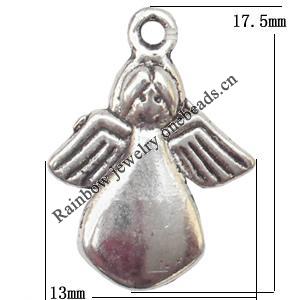 Pendant Lead-Free Zinc Alloy Jewelry Findings，13x17.5mm hole=1mm Sold per pkg of 700