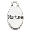 Pendant Lead-Free Zinc Alloy Jewelry Findings，8x18.5mm hole=2mm Sold per pkg of 800