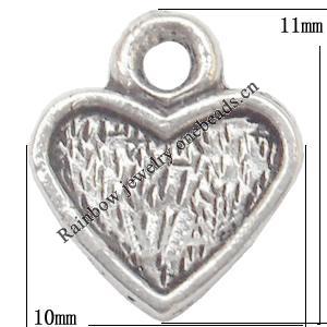 Pendant Lead-Free Zinc Alloy Jewelry Findings，10x11mm hole=1.2mm Sold per pkg of 2000