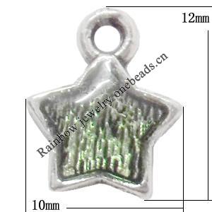 Pendant Lead-Free Zinc Alloy Jewelry Findings，10x12mm hole=1.5mm Sold per pkg of 1500