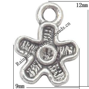 Pendant Lead-Free Zinc Alloy Jewelry Findings，9x12mm hole=1mm Sold per pkg of 1500