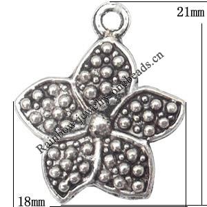 Pendant Lead-Free Zinc Alloy Jewelry Findings，18x21mm hole=1mm Sold per pkg of 300