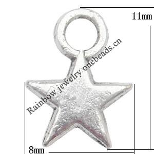 Pendant Lead-Free Zinc Alloy Jewelry Findings，8x11mm hole=2mm Sold per pkg of 2500