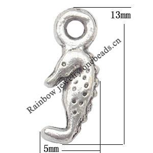 Pendant Lead-Free Zinc Alloy Jewelry Findings，13x5mm hole=1.5mm Sold per pkg of 2000