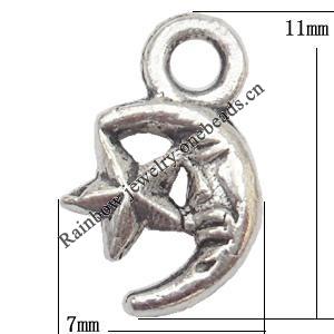 Pendant Lead-Free Zinc Alloy Jewelry Findings，7x11mm hole=2mm Sold per pkg of 2000