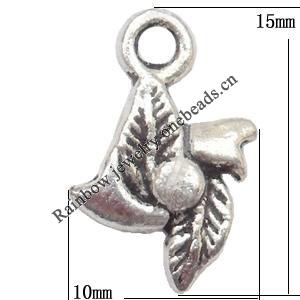 Pendant Lead-Free Zinc Alloy Jewelry Findings，15x10mm hole=2mm Sold per pkg of 1500