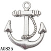 Pendant. Fashion Zinc Alloy jewelry findings. Anchor 23x19mm. Sold by Bag
