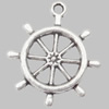 Pendant. Fashion Zinc Alloy jewelry findings. Wheel 28x15mm. Sold by Bag
