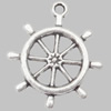 Pendant. Fashion Zinc Alloy jewelry findings. Wheel 28x15mm. Sold by Bag