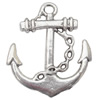 Pendant. Fashion Zinc Alloy jewelry findings. Anchor 23x21mm. Sold by Bag
