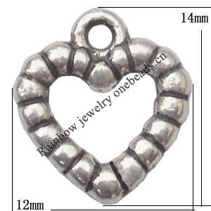 Pendant Lead-Free Zinc Alloy Jewelry Findings，14x12mm hole=1mm Sold per pkg of 700