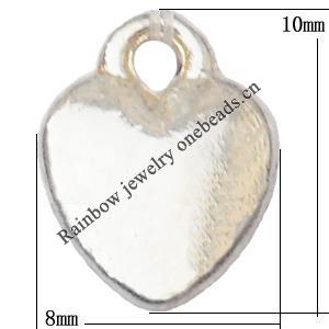 Pendant Lead-Free Zinc Alloy Jewelry Findings，8x10mm hole=1mm Sold per pkg of 2000