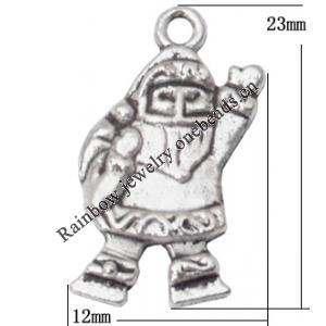 Pendant Lead-Free Zinc Alloy Jewelry Findings，23x12mm hole=1mm Sold per pkg of 400
