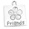 Pendant Lead-Free Zinc Alloy Jewelry Findings，14x17mm hole=1mm Sold per pkg of 500