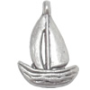 Pendant. Fashion Zinc Alloy jewelry findings. Boat 20x16mm. Sold by Bag

