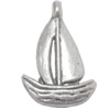 Pendant. Fashion Zinc Alloy jewelry findings. Boat 20x16mm. Sold by Bag