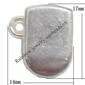 Pendant Lead-Free Zinc Alloy Jewelry Findings，14x17mm hole=2mm Sold per pkg of 300