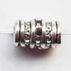 European Style Beads Zinc Alloy Jewelry Findings, Lead-free Tube 9x5mm hole=3mm, Sold per pkg of 1000
