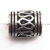 European Style Beads Zinc Alloy Jewelry Findings Lead-free, Tube 9x7mm hole=4mm, Sold per pkg of 500