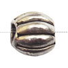 European Style Beads Zinc Alloy Jewelry Findings Lead-free, Drum 9mm hole=3.5mm, Sold per pkg of 500