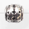 European Style Beads Zinc Alloy Jewelry Findings Lead-free, Drum 8x8mm hole=3mm, Sold per pkg of 500