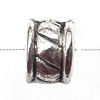 European Style Beads Zinc Alloy Jewelry Findings Lead-free, 5x6mm hole=3.5mm, Sold per pkg of 1000