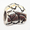 European Style Beads Zinc Alloy Jewelry Findings Lead-free, Drum 9x9mm hole=3mm, Sold per pkg of 600