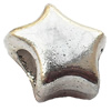 European Style Beads Zinc Alloy Jewelry Findings Lead-free, Star 11x10mm hole=4mm, Sold per pkg of 500