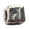 European Style beads,Zinc Alloy Jewelry Findings Lead-free, Rectangular 7mm hole=3.5mm, Sold per pkg of 600