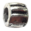 European Style Beads Zinc Alloy Jewelry Findings Lead-free, Drum 6x8mm hole=4mm, Sold per pkg of 600
