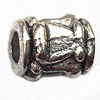 European Style Beads Zinc Alloy Jewelry Findings Lead-free, Tube 8x6mm hole=3mm, Sold per pkg of 700