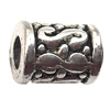 European Style Beads Zinc Alloy Jewelry Findings Lead-free, Tube 9x7mm hole=3.5mm, Sold per pkg of 500