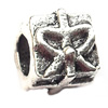European Style Beads Zinc Alloy Jewelry Findings Lead-free, Cube 8x8mm hole=4.5mm, Sold per pkg of 400