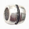 European Style beads, Lead-Free Zinc Alloy Jewelry Findings，6x7mm hole=4mm, Sold per pkg of 700