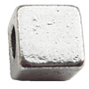 European Beads Zinc Alloy Jewelry Findings Lead-free, Cube 10mm hole=5mm, Sold per pkg of 200