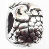 European Beads Zinc Alloy Jewelry Findings Lead-free, Drum 7.5x10mm hole=4.5mm, Sold per pkg of 500
