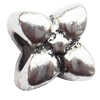 European Beads Zinc Alloy Jewelry Findings Lead-free, Flower 10mm hole=4.5mm, Sold per pkg of 300