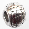 European Beads Zinc Alloy Jewelry Findings Lead-free, Drum 8x11mm hole=4.5mm, Sold per pkg of 300