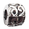 European Beads Zinc Alloy Jewelry Findings Lead-free, Tube 8.5x10mm hole=4.5mm, Sold per pkg of 300